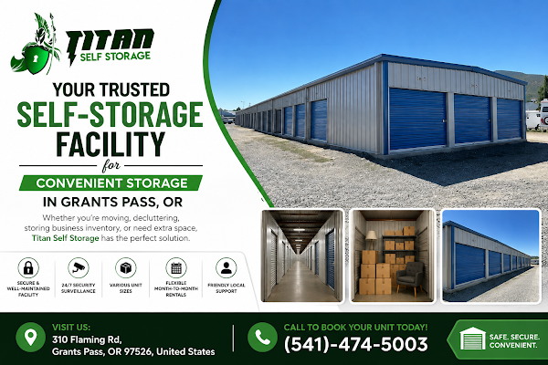 Secure & Affordable Self Storage Facility in Grants Pass, OR