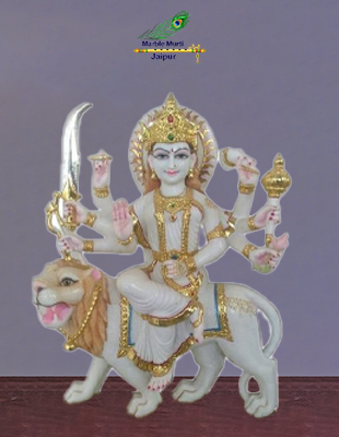 Vaishno Devi Marble Statue Manufacturers in India | Marble Murti Jaipur