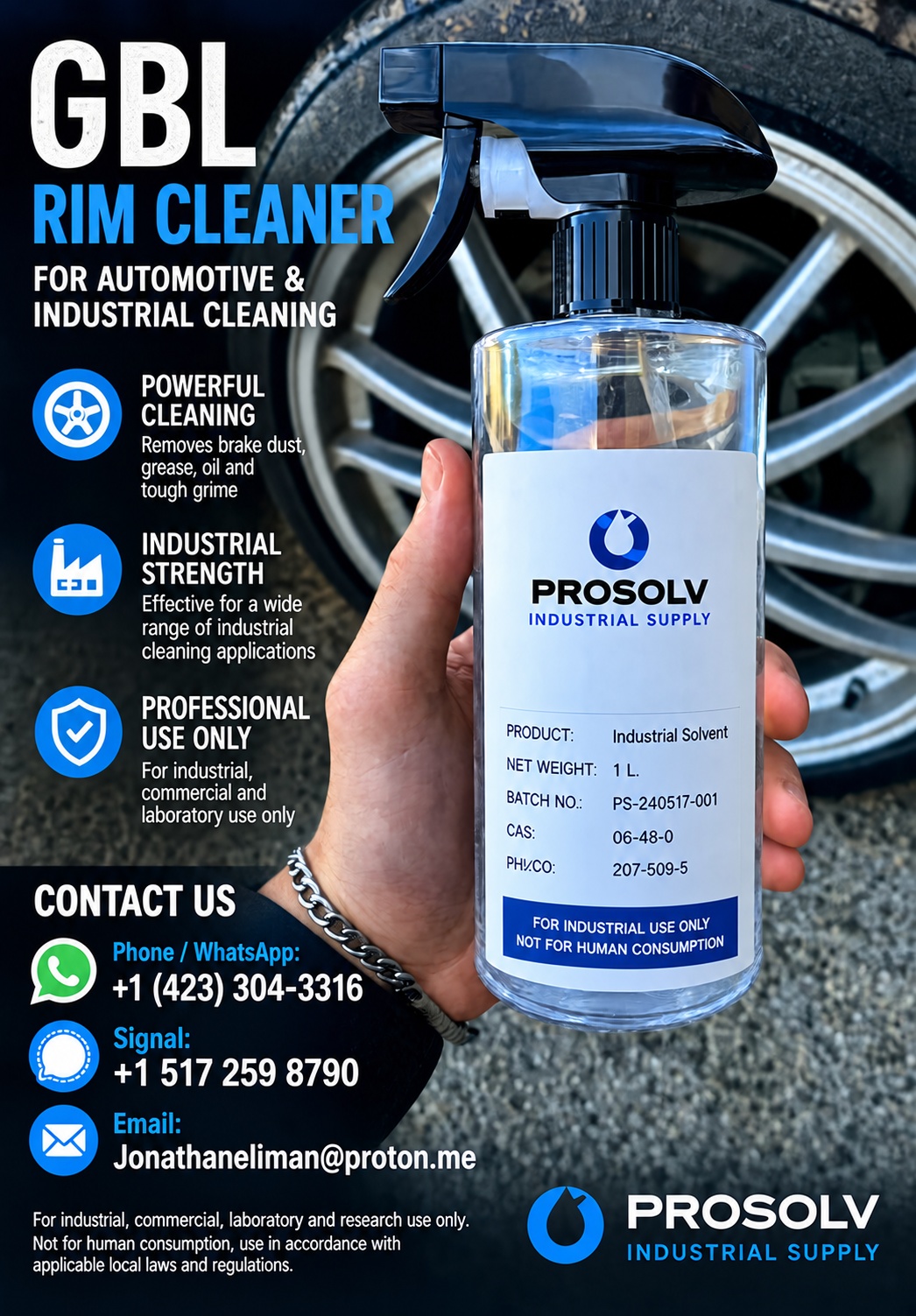 Buy 99.99% Top GBL wheel cleaner supplies whatsapp:14233043316