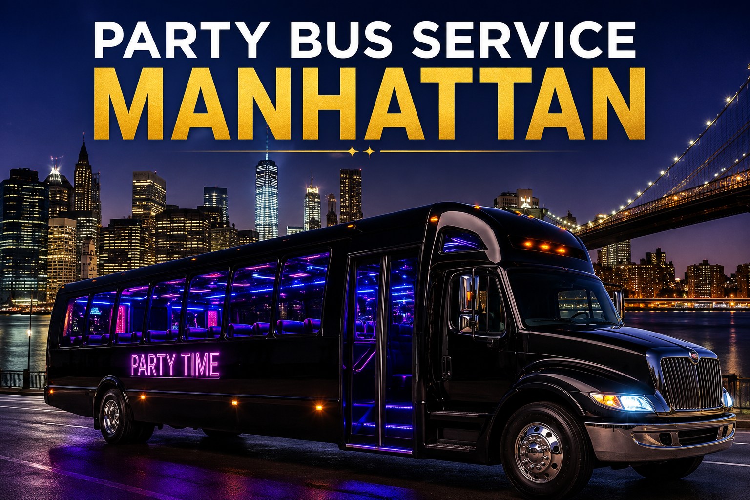 Party Bus Service Manhattan – Call 18555Qlride