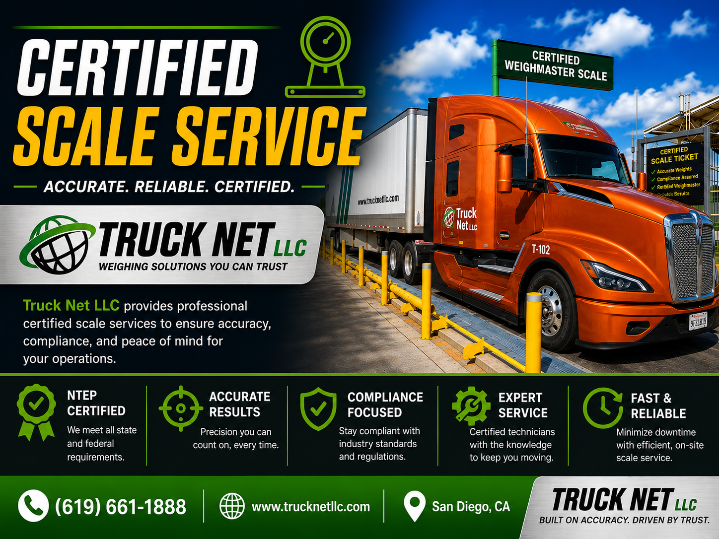 Trusted Certified Scale Calibration Services in San Diego
