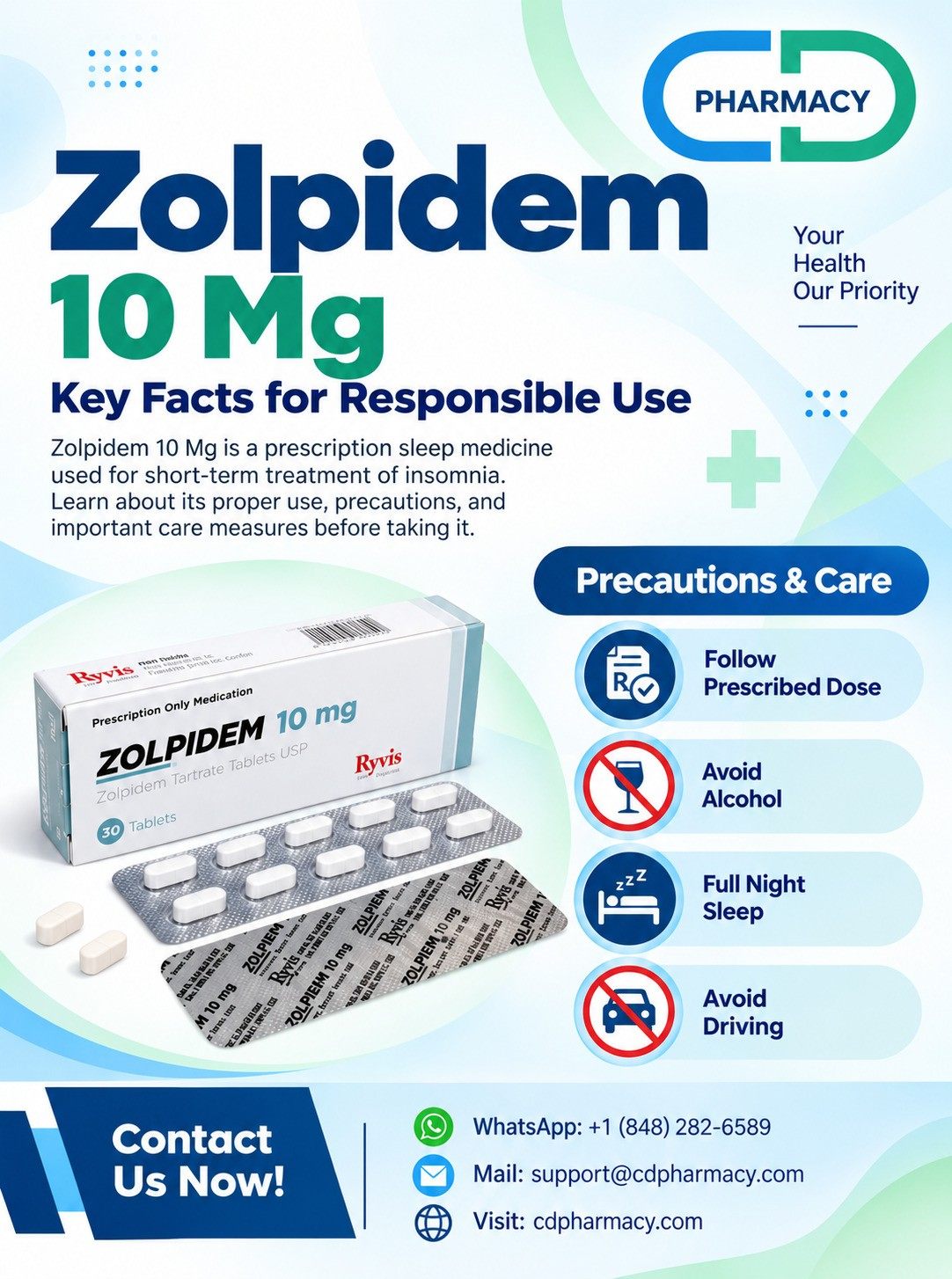 Shop Zolpidem 10 Mg USA for Insomnia Relief