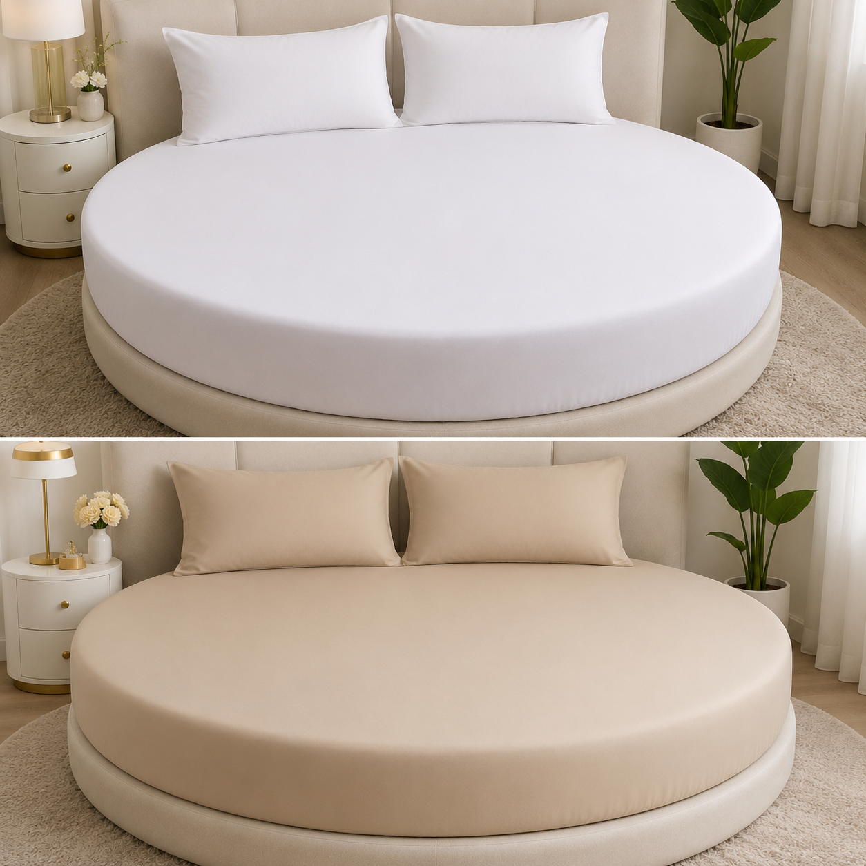 Round bed sheets