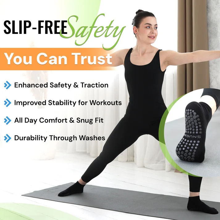 Women's Non-Slip Grip Socks – Comfortable & Breathable | SNUG360