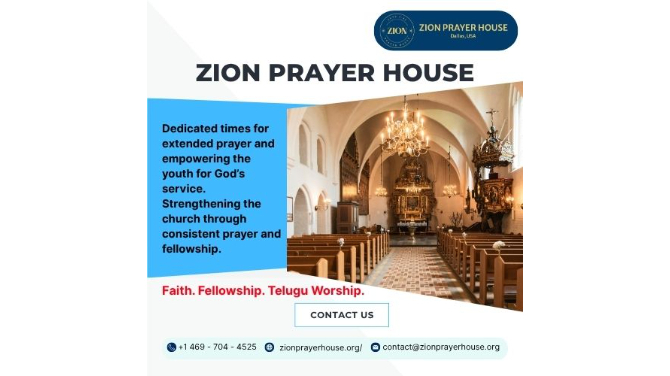 Telugu Churches in Irving  | Zion Prayer House
