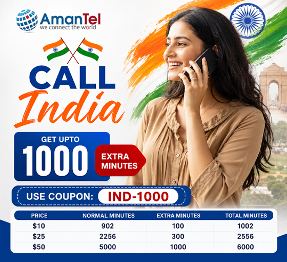Call India from USA - By AmanTel